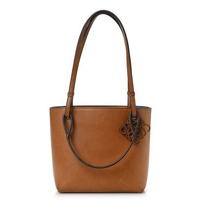 Loewe Calfskin Double Handle Square Tote Camel Capri Blue 1 of 12