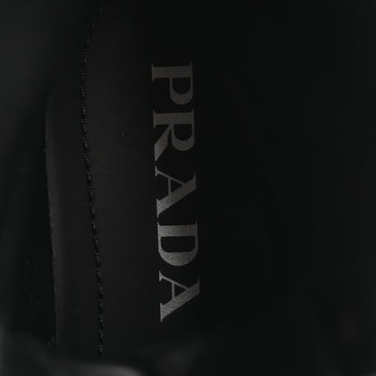 Prada Spazzolato Rois Re-Nylon Metal Triangle Logo Monolith Pouch Pocket 55mm Boots 37 Black 7 of 16