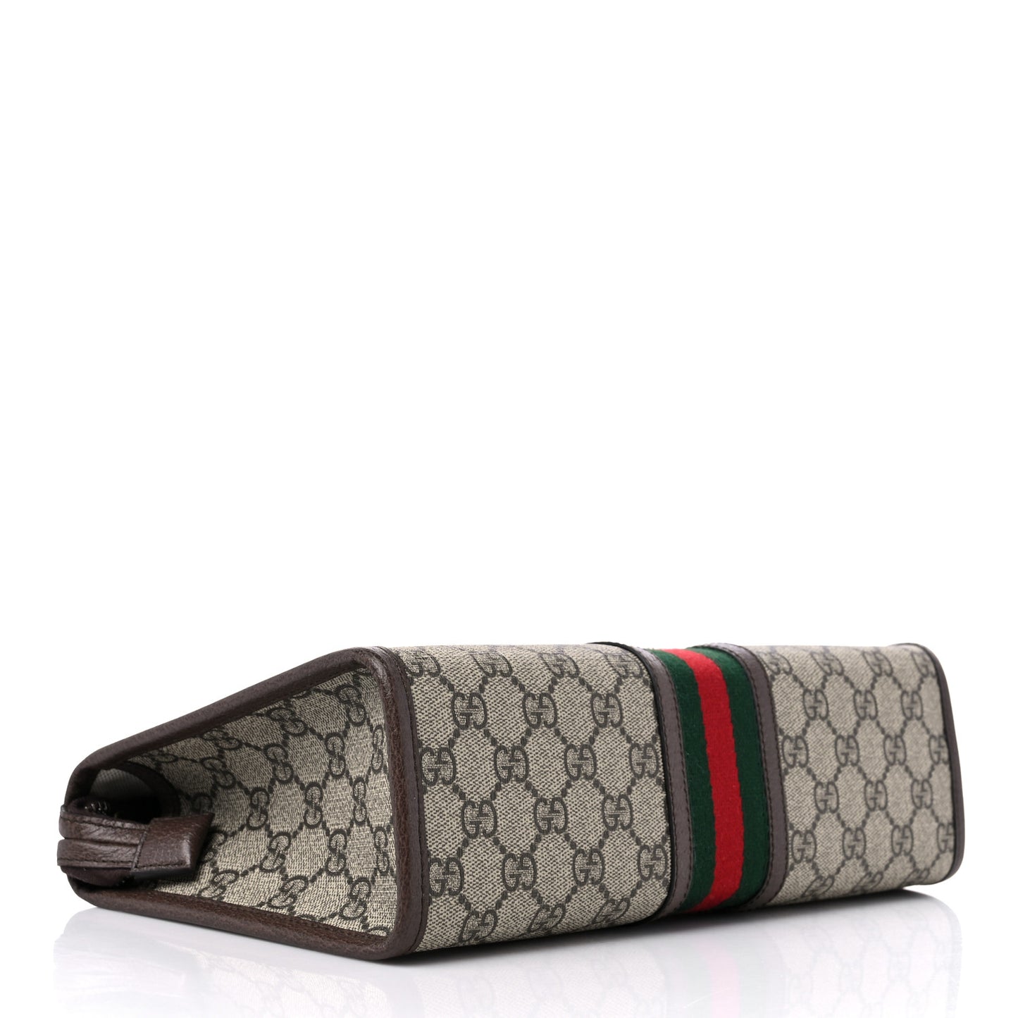 GG Supreme Monogram Web Ophidia GG Toiletry Case Beige New Acero