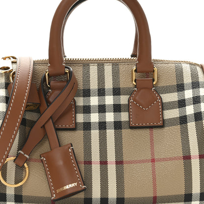 Burberry Vintage Check Mini Bowling Bag Briar Brown 7 of 9
