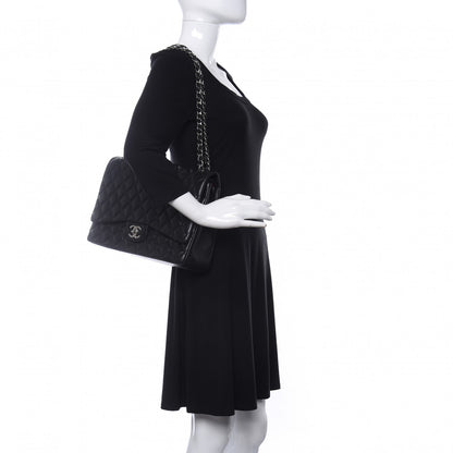 Chanel Lambskin Quilted Maxi Double Flap Black 2 of 13