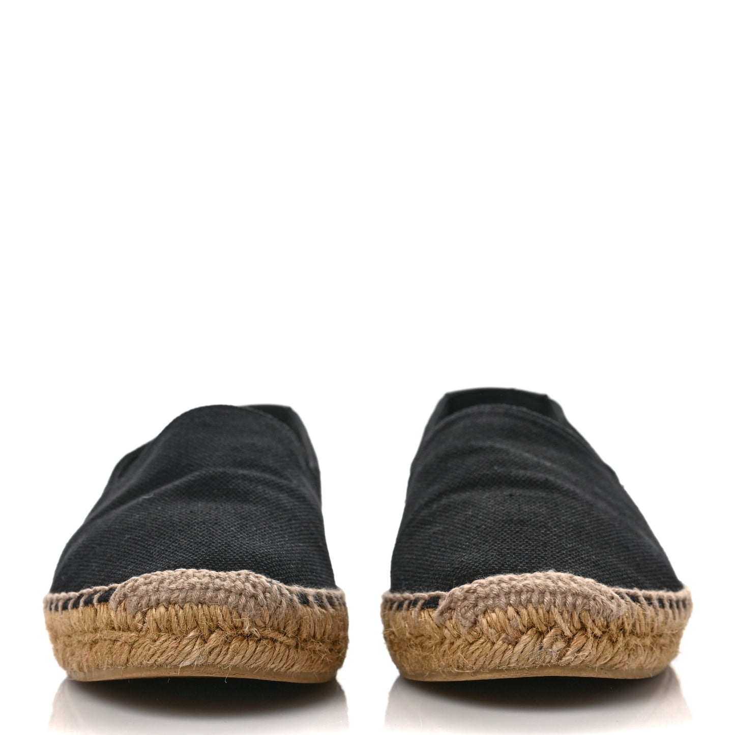 Canvas Nappa Elba Light Logo Embroidered Espadrilles 39 Black