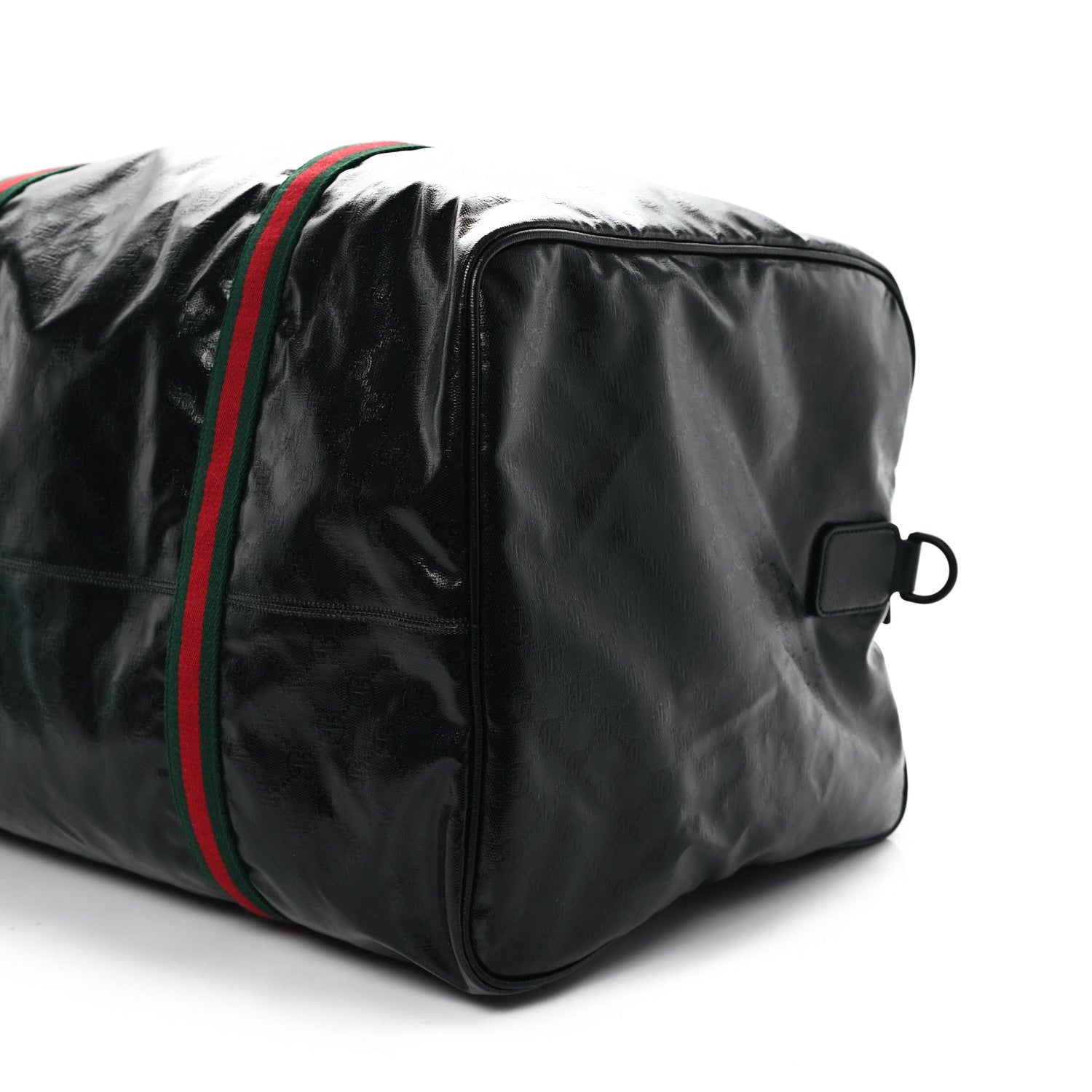 Gucci Crystal Monogram Web Large Duffle Bag Black 8 of 8