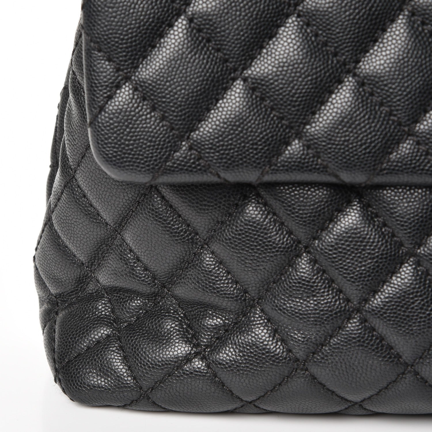 Chanel Caviar Quilted Medium Coco Handle Flap Black 8 of 9