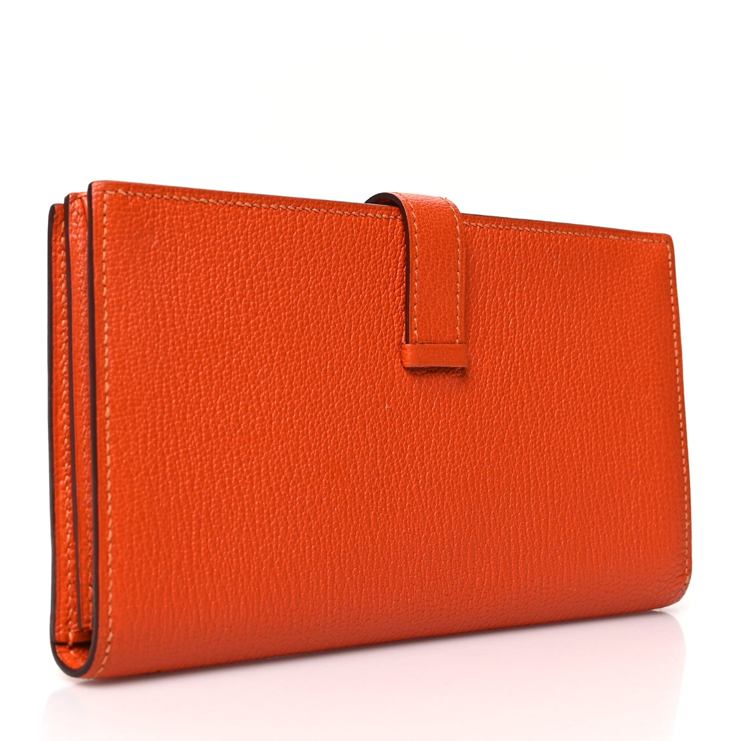 Chevre Mysore Bearn Gusset Wallet Feu