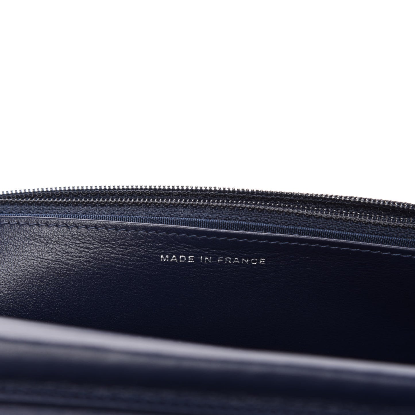 Caviar Chevron Quilted Boy Wallet On Chain WOC Blue