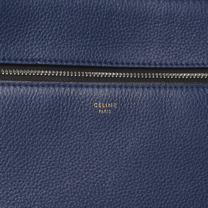 Celine Drummed Calfskin Medium Edge Shoulder Bag Navy 6 of 10