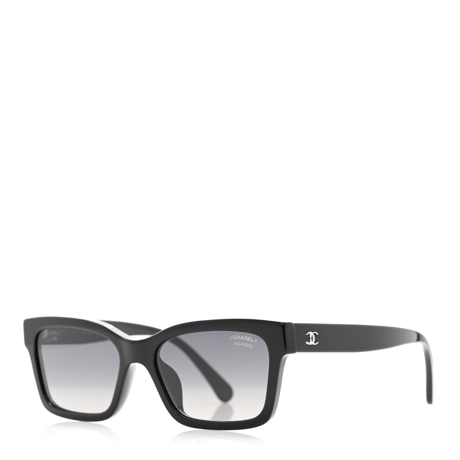 Chanel Acetate Polarized Square Sunglasses 5417-A Black 1 of 8