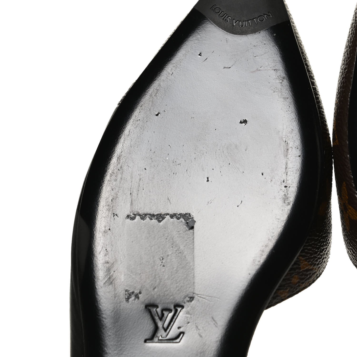 Louis Vuitton Patent Monogram Cherie Slingback Ballerina Flats 37.5 10 of 11