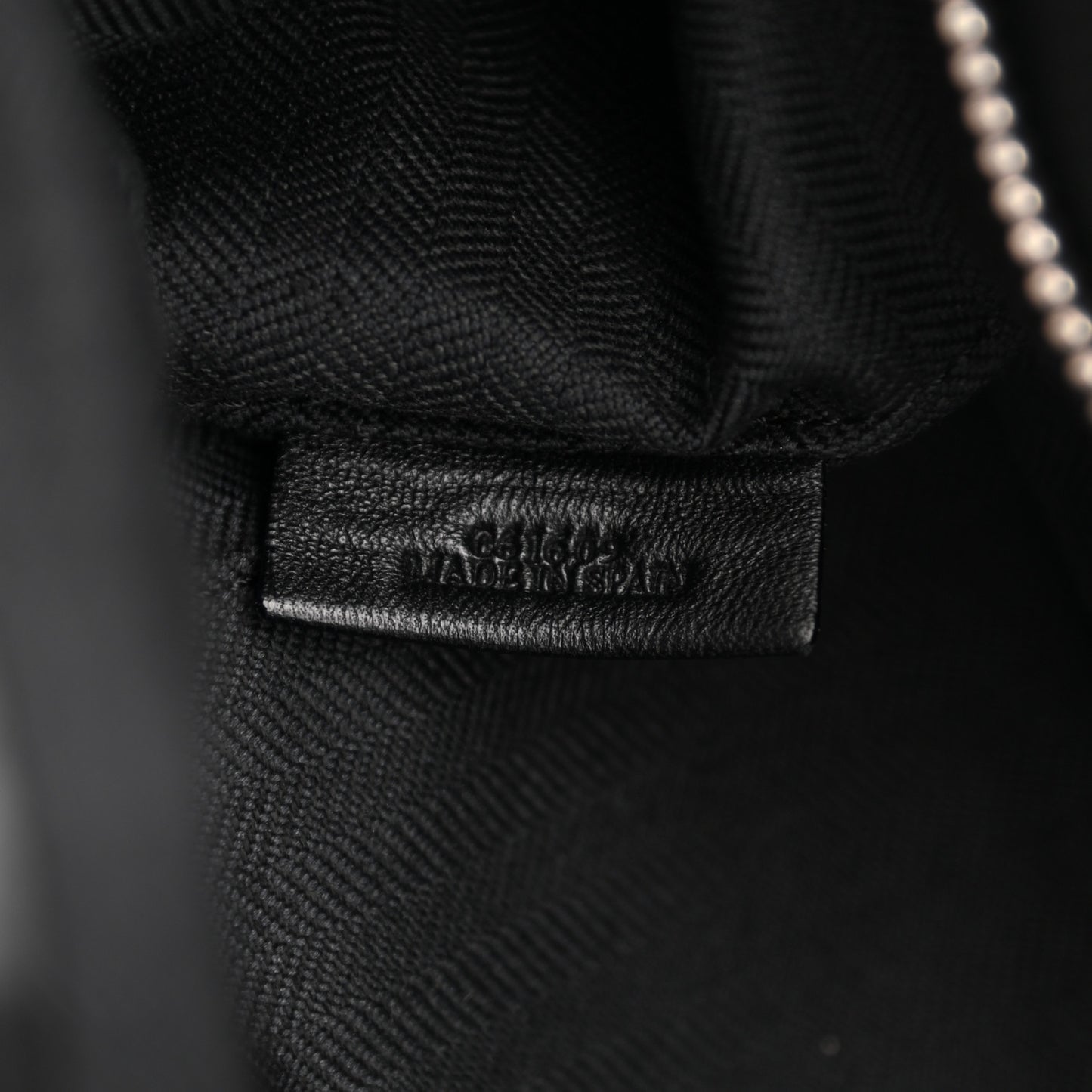 Calfskin XL Zipper Puzzle Bag Black