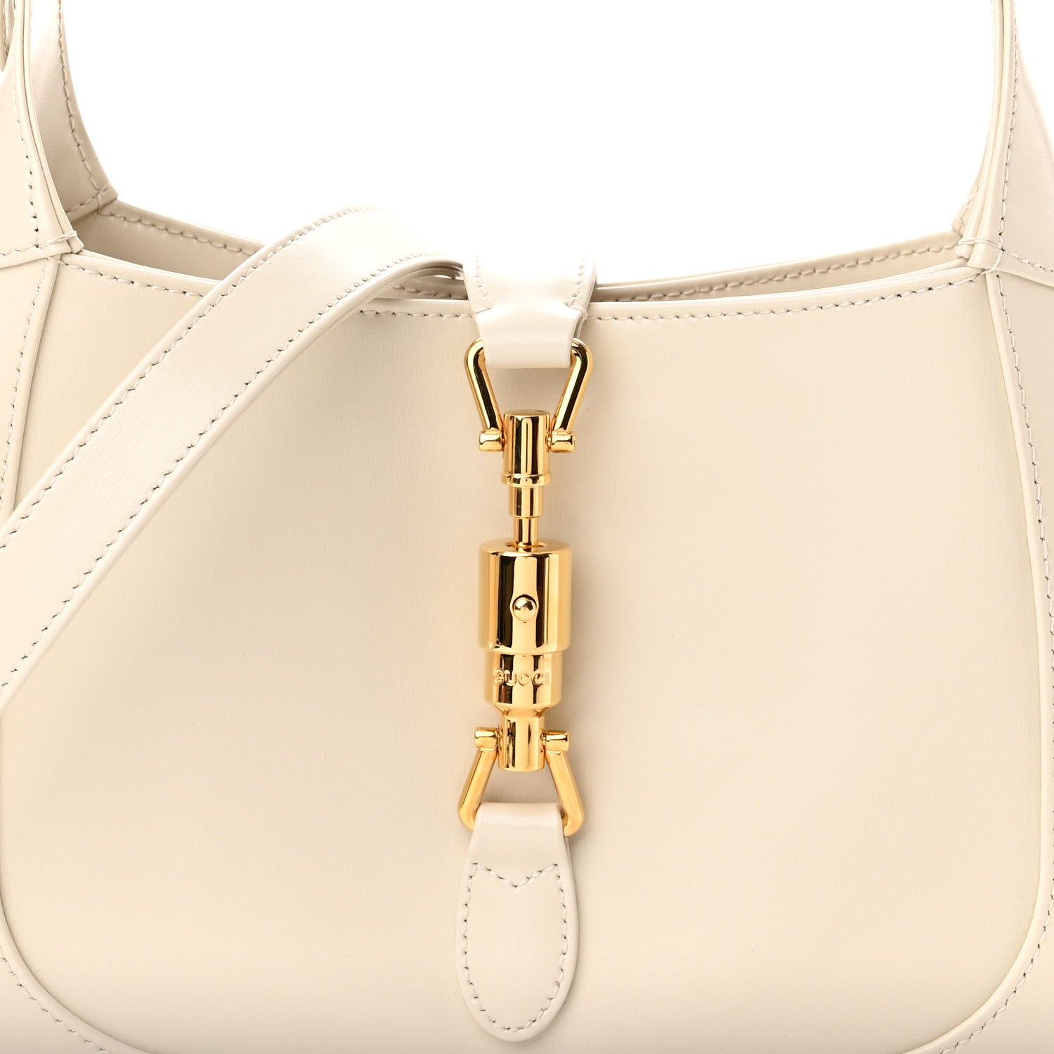 Gucci Boarded Dyana Lux Calfskin Small Jackie 1961 Hobo Mystic White 8 of 11