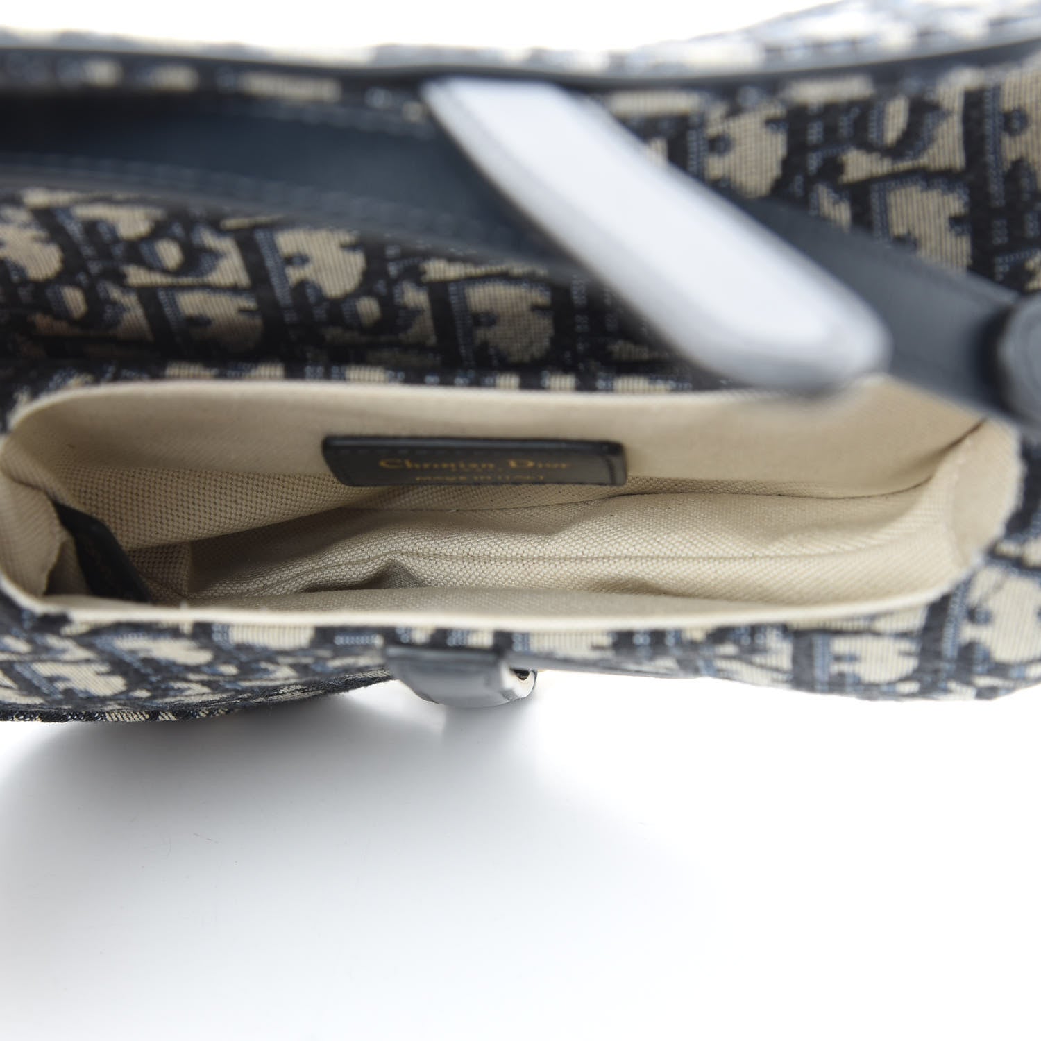 Christian Dior Oblique Mini Saddle Bag Blue 5 of 11