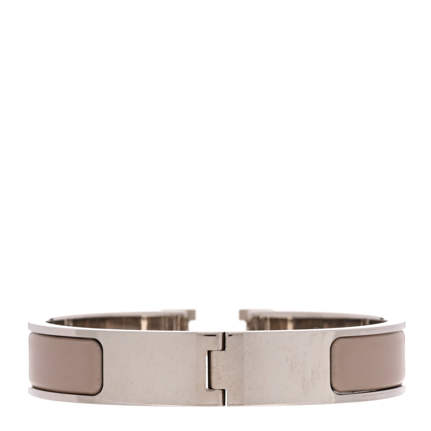 Enamel Narrow Clic Clac H Bracelet PM Marron Glace