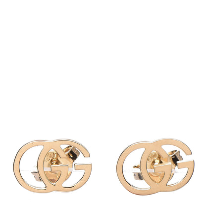 Gucci 18K Yellow Gold GG Tissue Stud Earrings 1 of 5