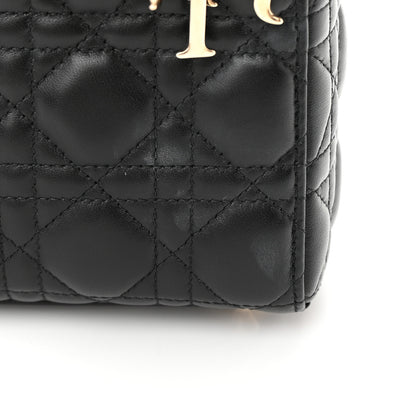 Christian Dior CHRISTIAN DIOR Lambskin Cannage Small My ABCDior Lady Dior Black 11 of 11