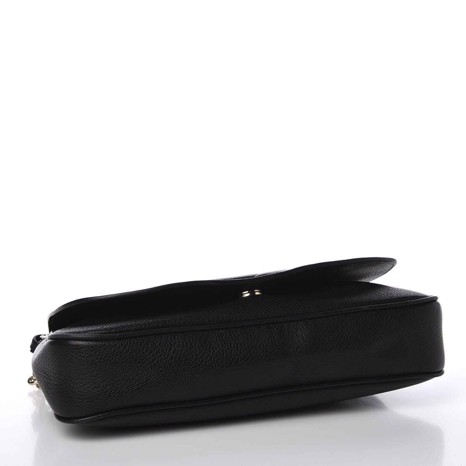 Gucci Pebbled Calfskin Medium Soho Flap Crossbody Black 3 of 10
