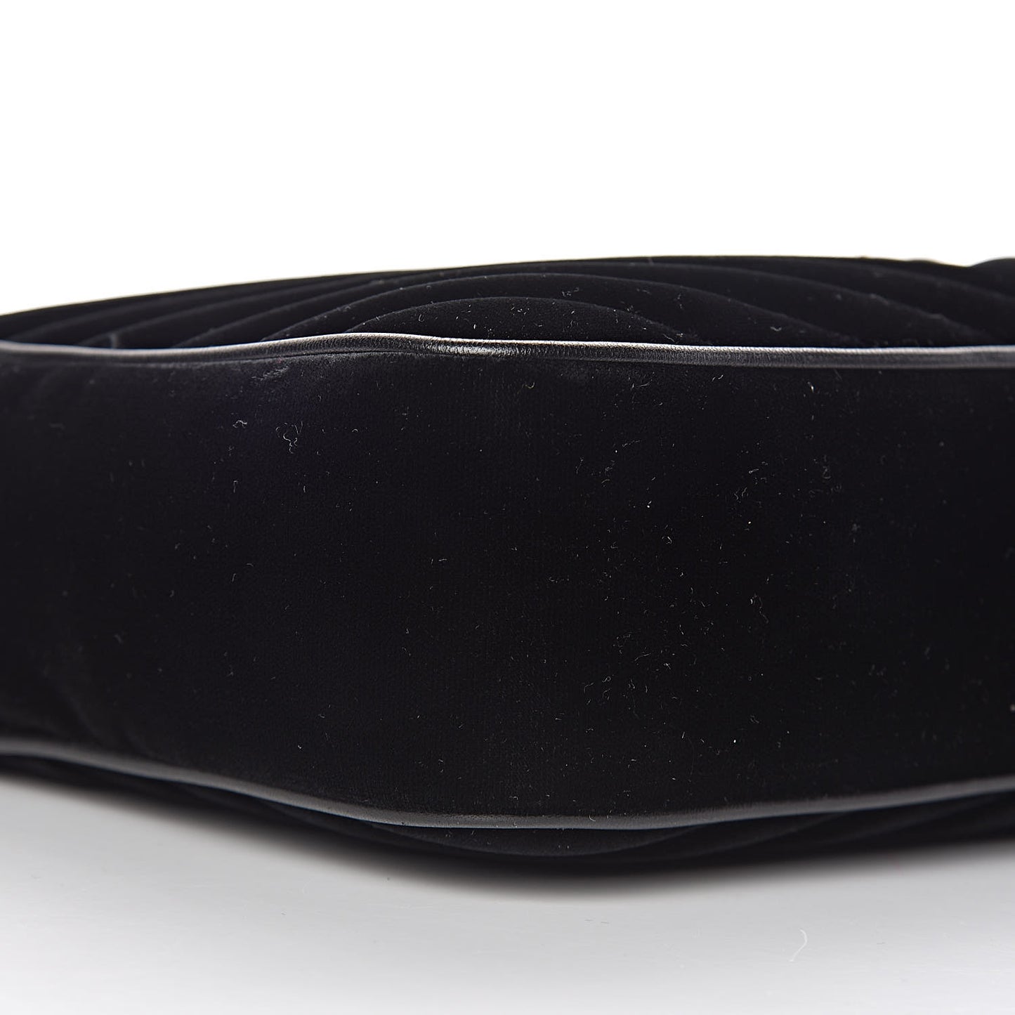 Velvet Matelasse Monogram Lou Camera Bag Black