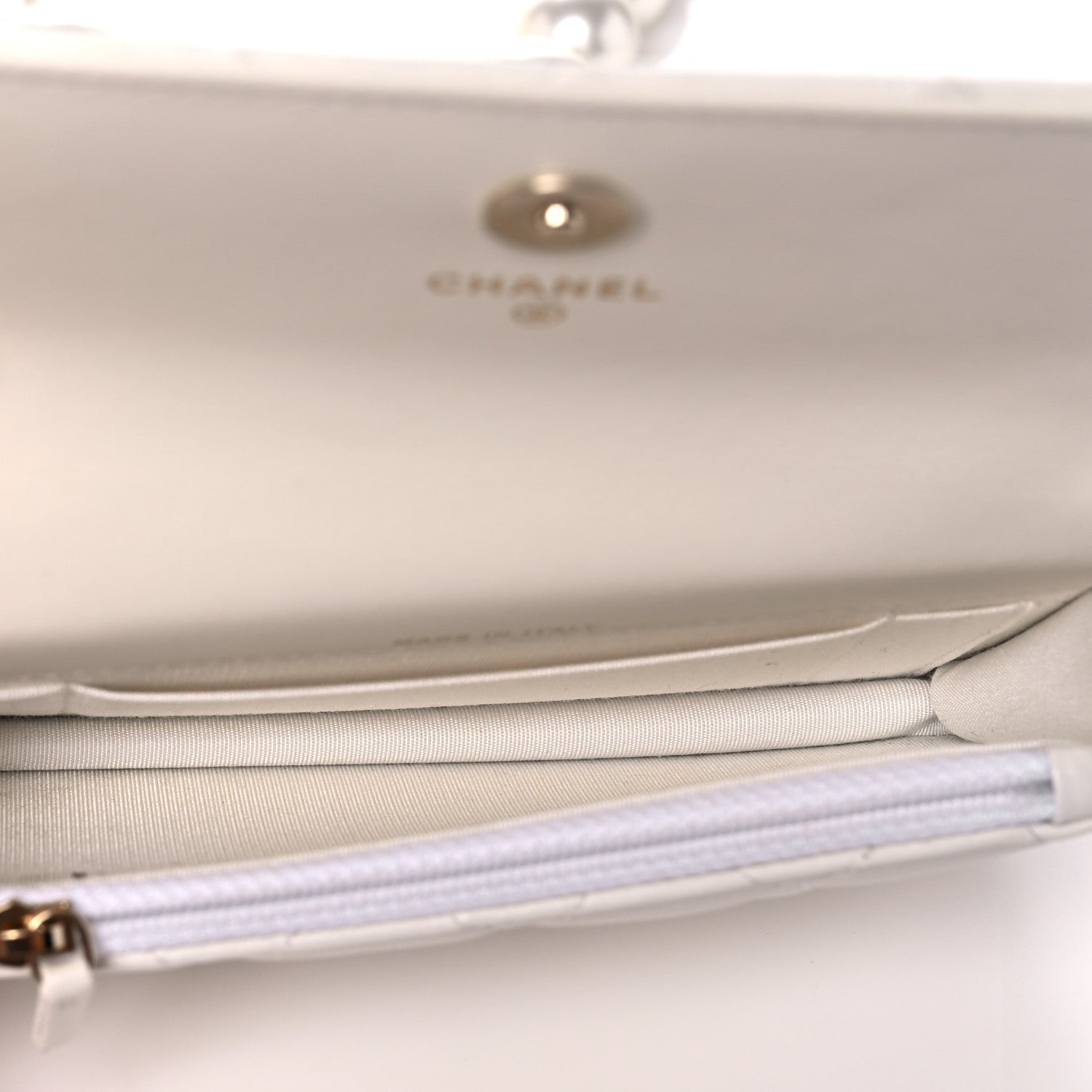 Chanel Calfskin Quilted Maxi Pearls Clutch With Chain White 5 of 12