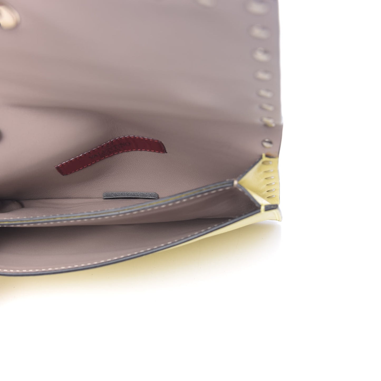 Nappa Small Rockstud Wristlet Clutch Light Yellow