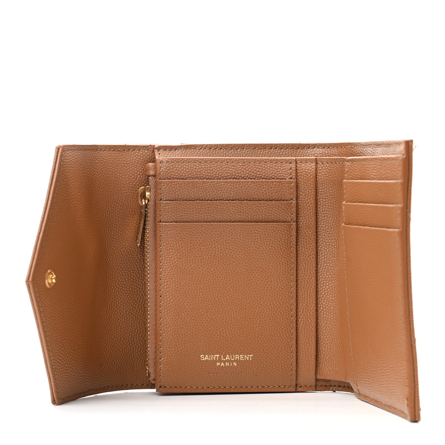 Grain De Poudre Matelasse Chevron Small Monogram Envelope Wallet Natural Dark