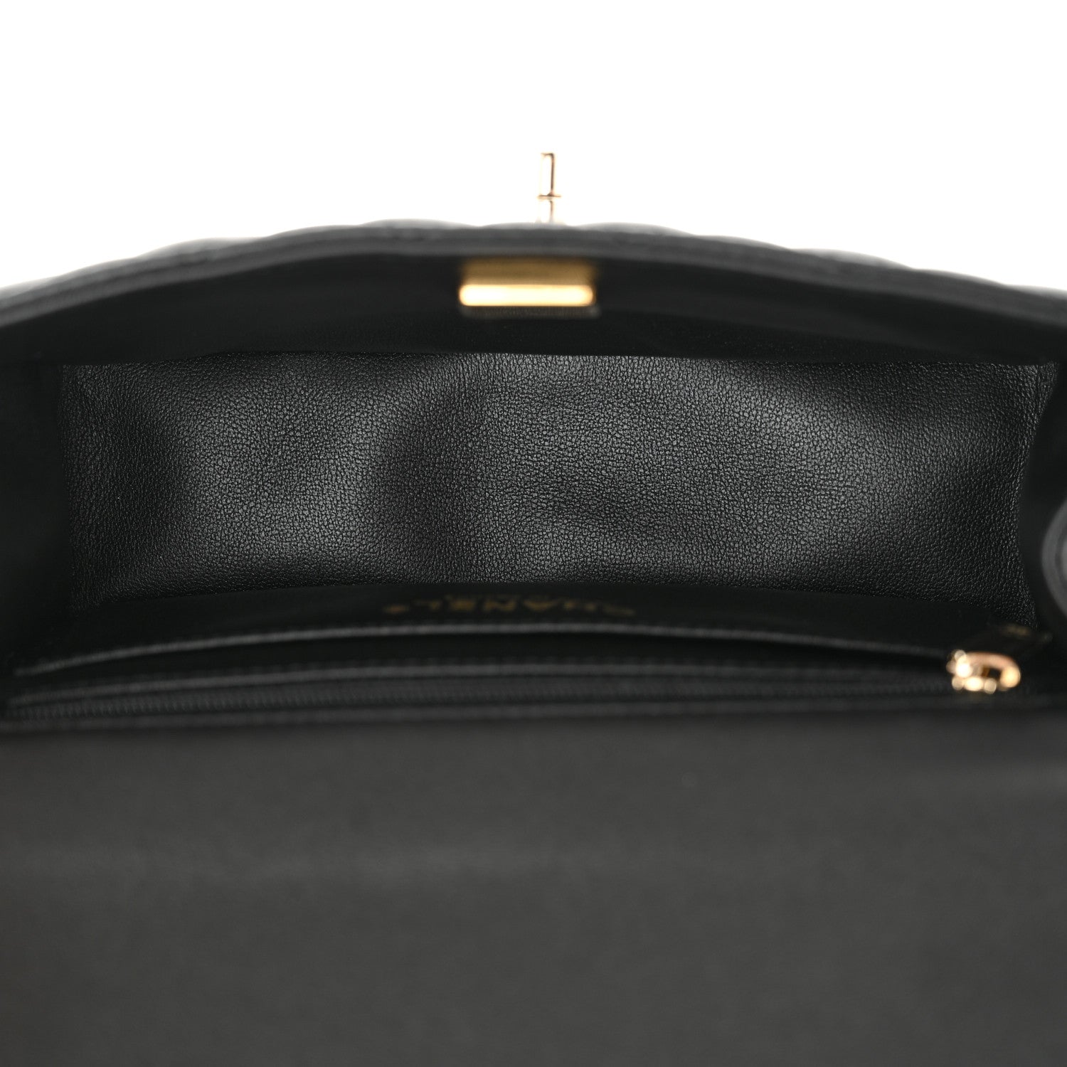 Chanel Lambskin Quilted Mini Top Handle Rectangular Flap Black 5 of 11