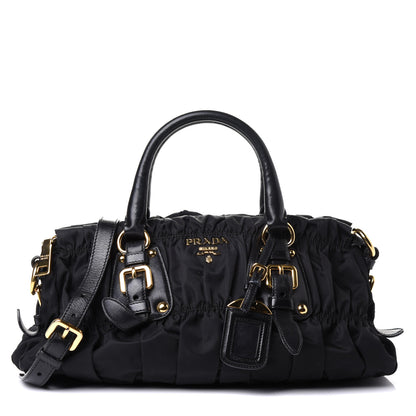 Prada Tessuto Nylon Gaufre Shopping Satchel Black 1 of 5