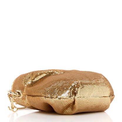 Jimmy Choo Satin Crystal Embellished Bonny Shoulder Bag Gold 4 of 12
