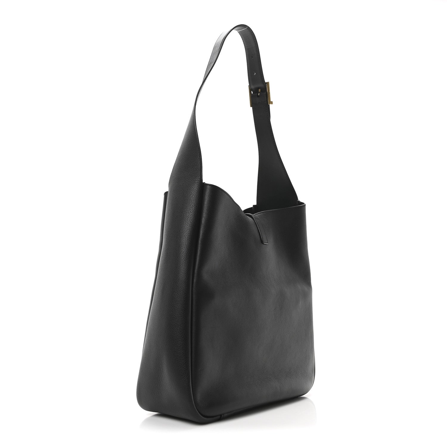 Saint Laurent Smooth Calfskin Large Le 5 A 7 Soft Hobo Black 3 of 9