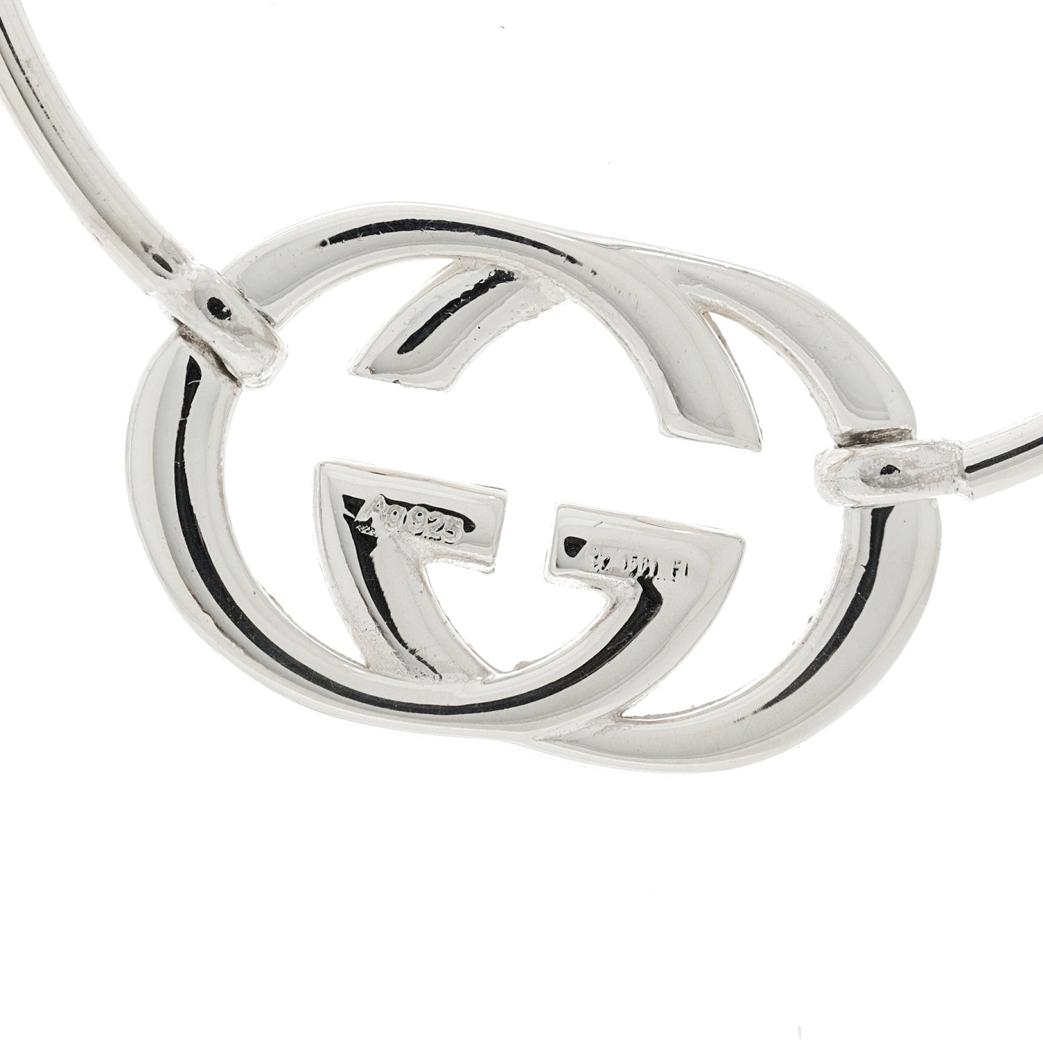 Gucci Sterling Silver Britt Hoop Earrings 3 of 4
