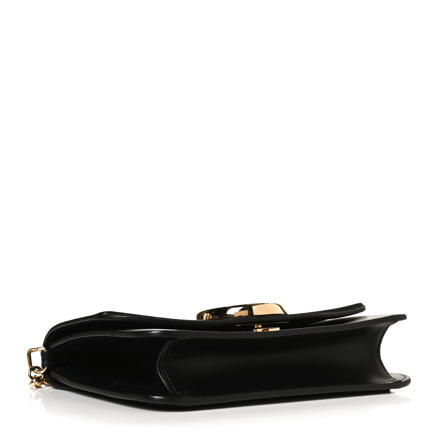 Chloe Calfskin Suede C Clutch With Chain Black 4 of 10