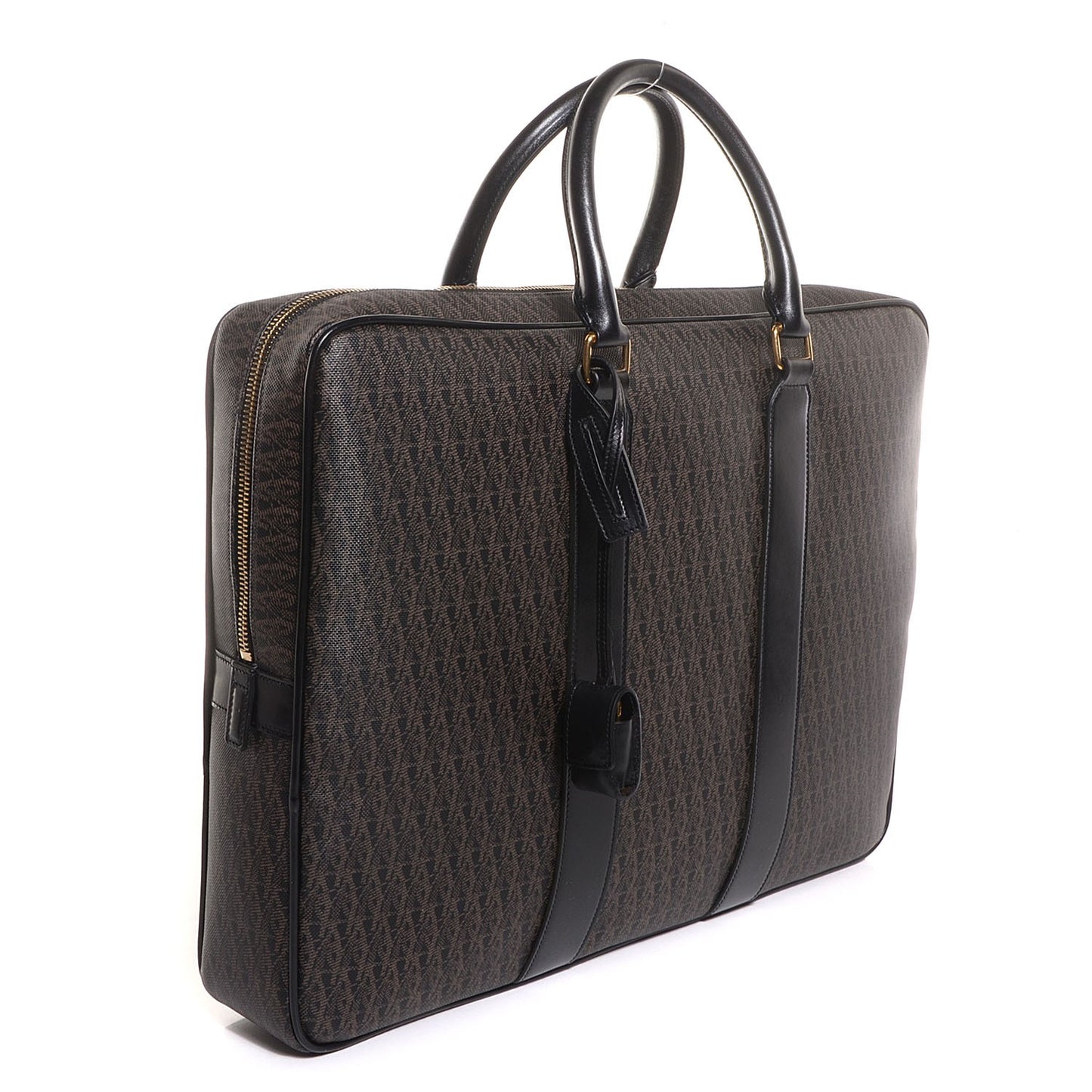 Toile Classic Monogram Flat Briefcase Black