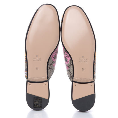 Gucci GG Supreme Monogram Bengal Womens Princetown Slippers 36 Beige Crop Pink 5 of 9