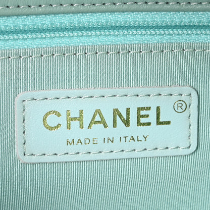 Chanel Lambskin Quilted Medium In The Loop Handle Flap Bag Light Blue 6 of 11