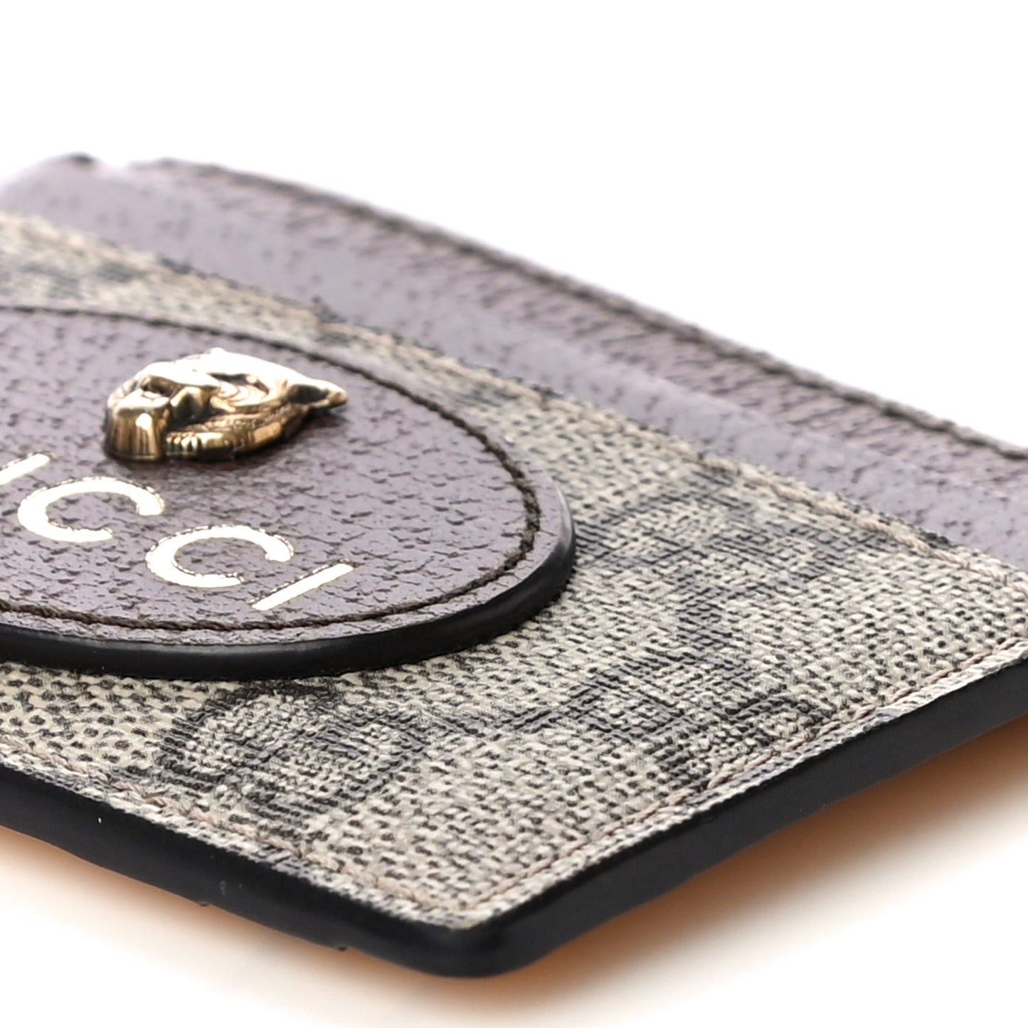 GG Supreme Monogram Neo Vintage Card Holder Beige Crop New Acero