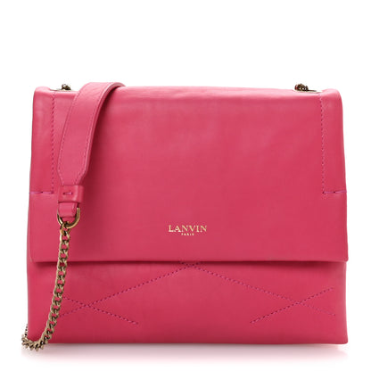 Lanvin Lambskin Quilted Mini Sugar Flap Shoulder Bag Fuchsia 1 of 10