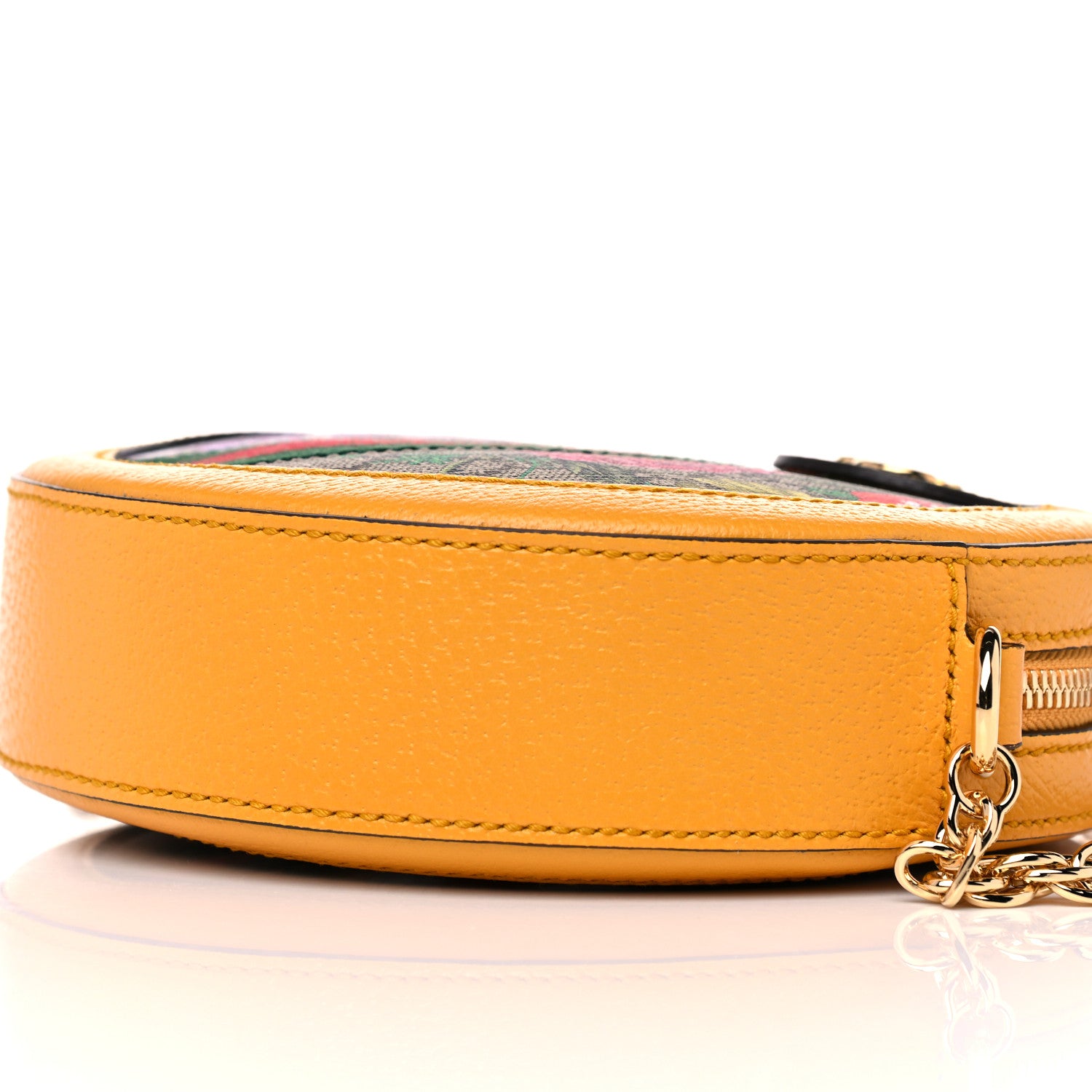 Gucci GG Supreme Monogram Flora Web Mini Ophidia Round Shoulder Bag Beige Multicolor Crop 10 of 10