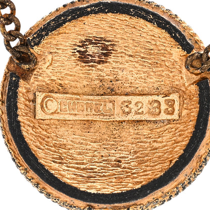 Chanel Metal CC Round Pendant Necklace Gold 6 of 6