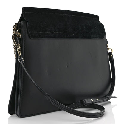 Chloe Suede Calfskin Medium Faye Shoulder Bag Black 3 of 9