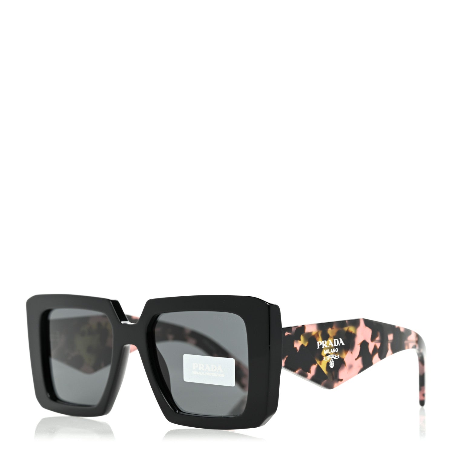 Prada Acetate Symbole Sunglasses SPR 23Y Slate Grey 1 of 8