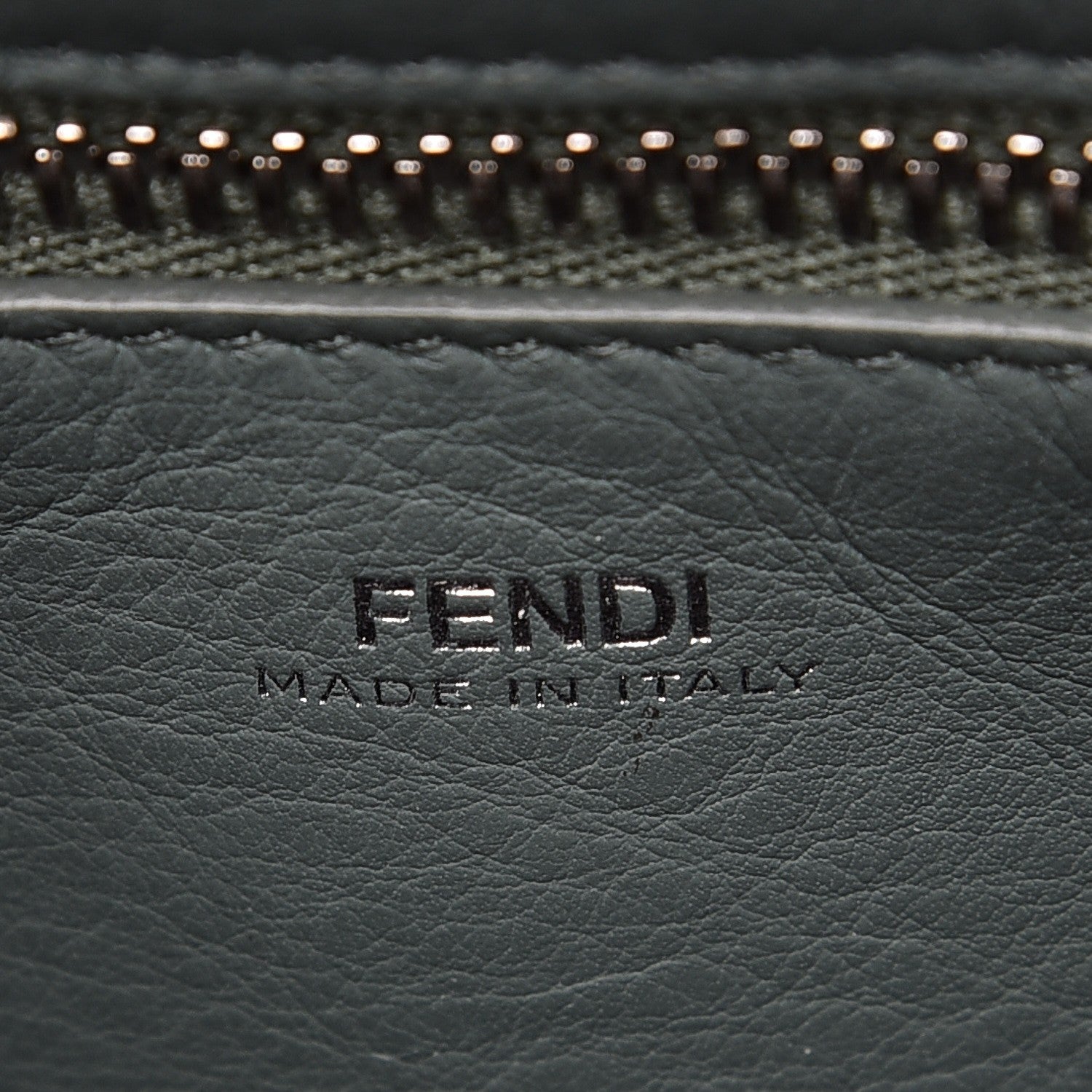 Fendi Vitello Baltico Shiny Nappa Lace Up Floral Small Dotcom Click Chain Satchel Black 8 of 9