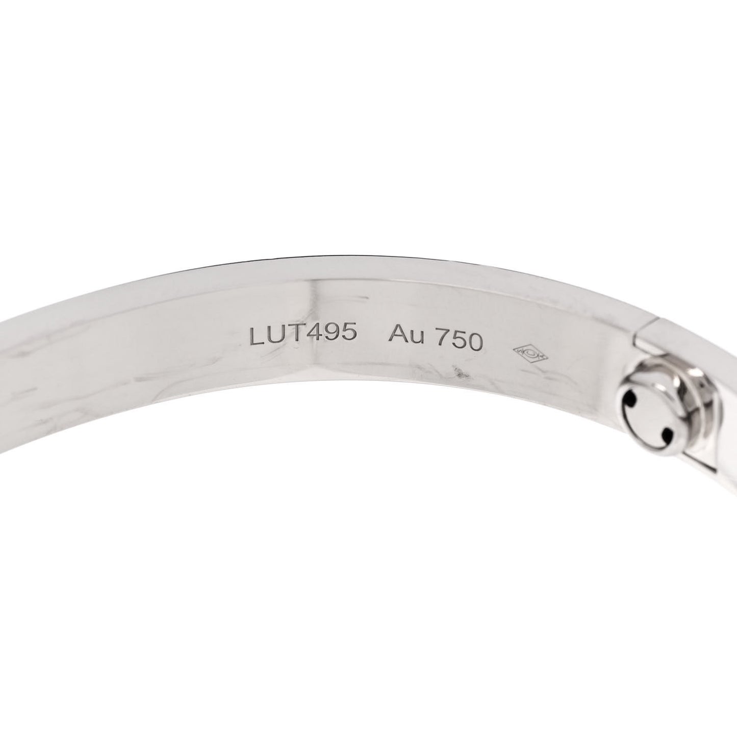 18K White Gold LOVE Bracelet 17