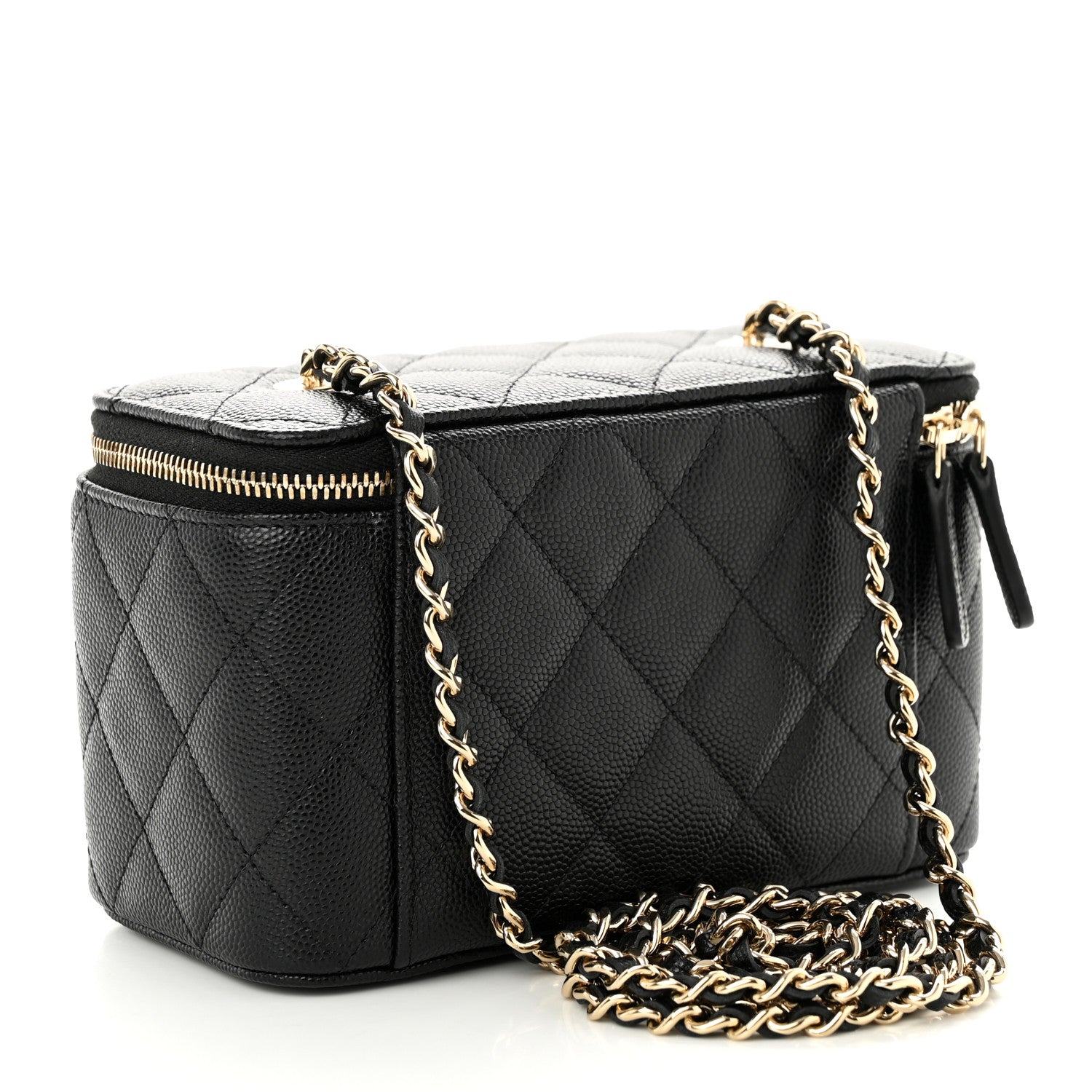 Chanel Caviar Quilted Small Vanity Case With Chain Black 3 of 12