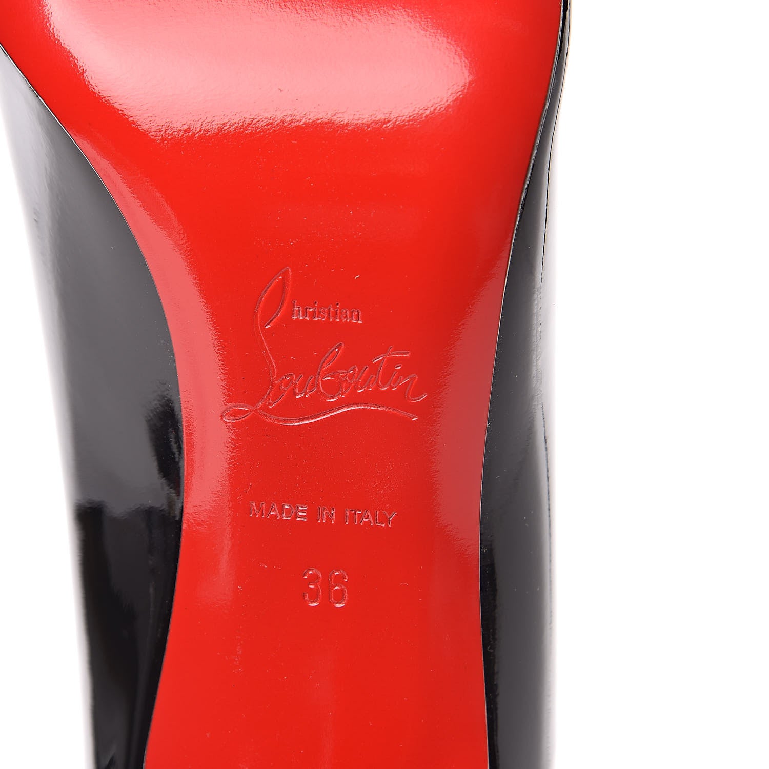 Christian Louboutin Patent Decollete 554 85 Pumps 36 Black 7 of 7