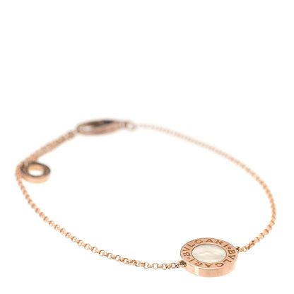 Bulgari 18K Rose Gold Mother of Pearl Bvlgari Bvlgari Engravable Bracelet SM 1 of 10