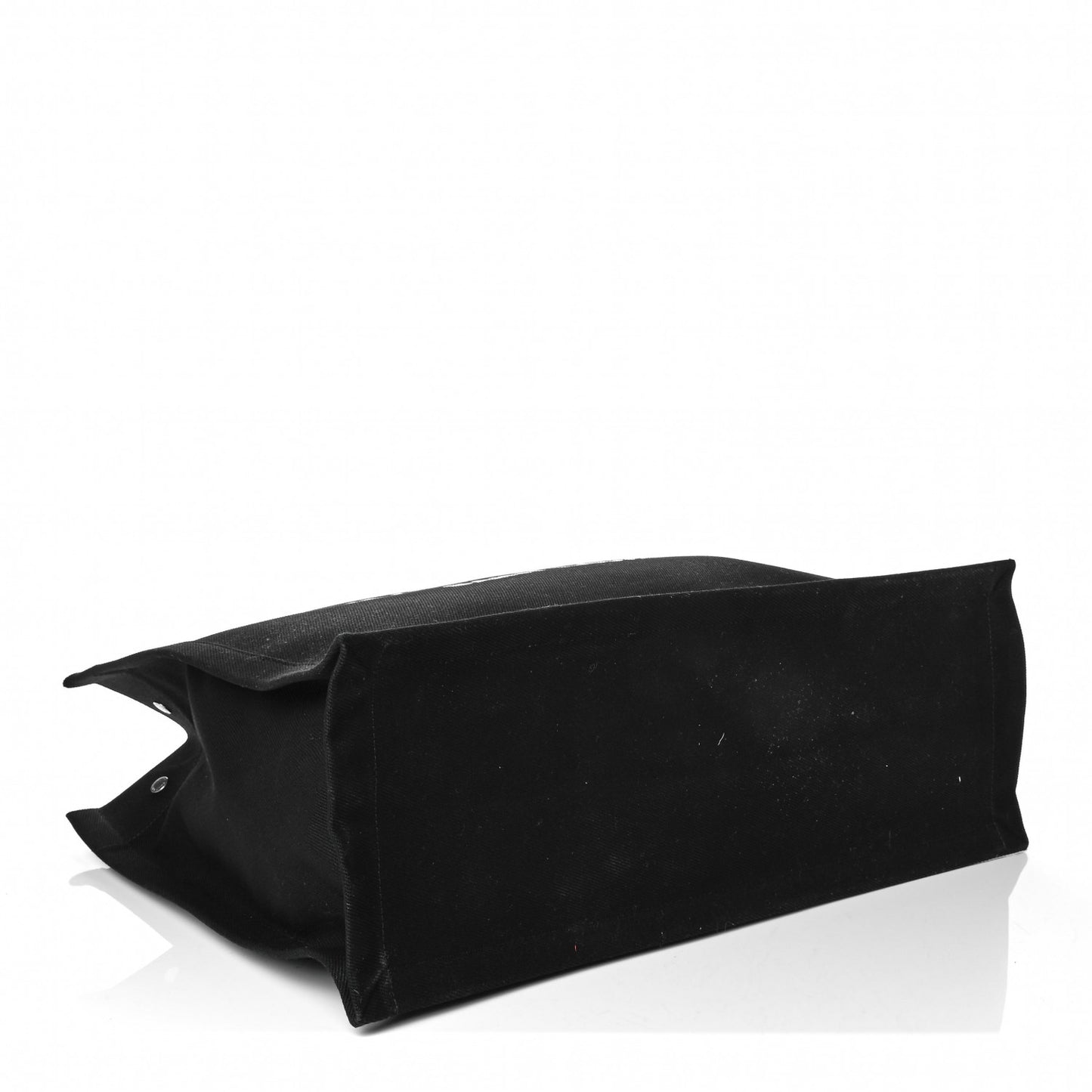 Linen Calfskin Rive Gauche Tote Black