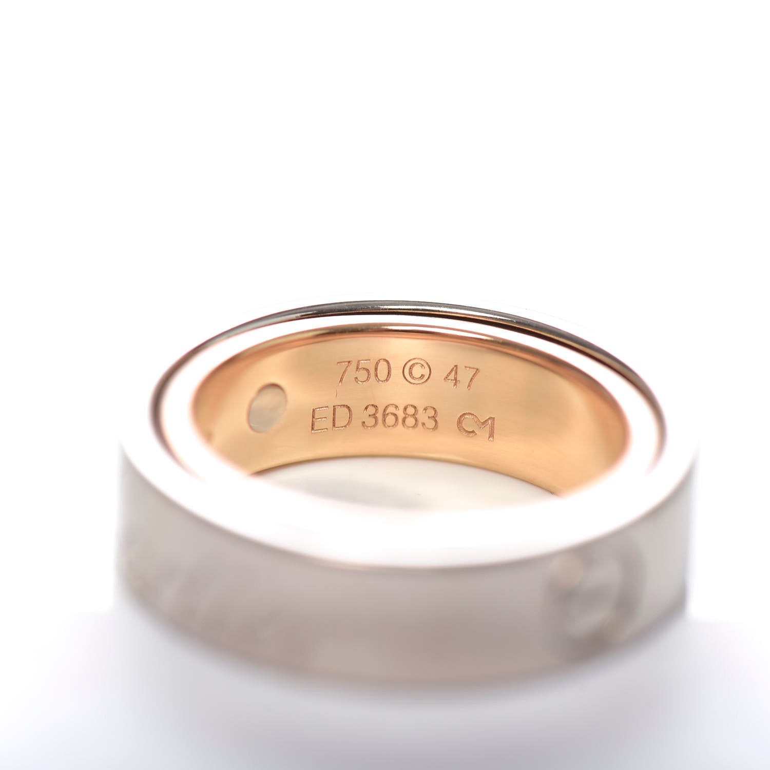 Cartier 18K White Pink Gold 5.5mm Astro LOVE Ring 47 4 7 of 8