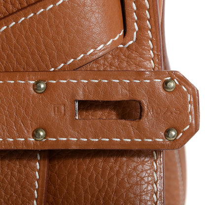 Hermes Taurillon Clemence Jypsiere 34 Gold 6 of 17