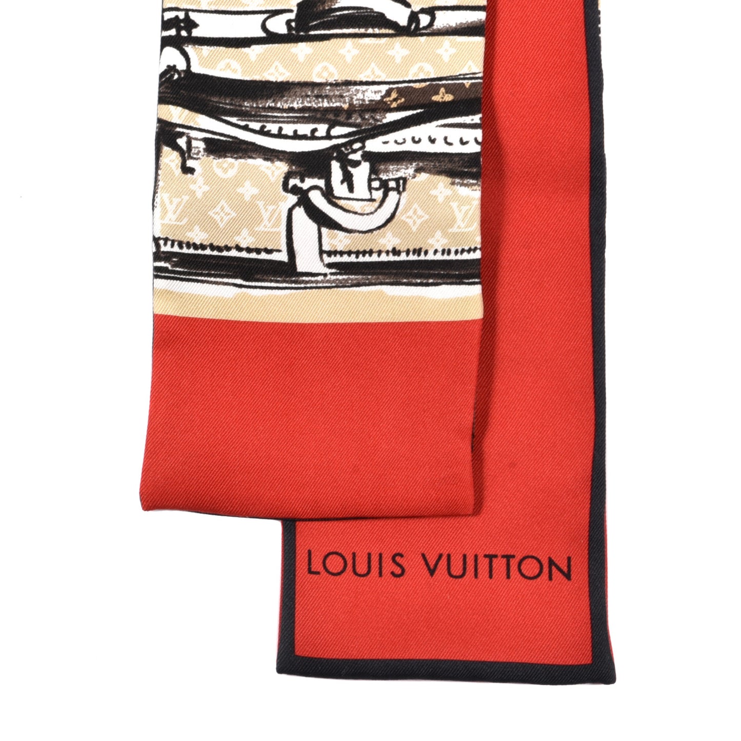 Silk Monogram Trunks Bandeau Brown