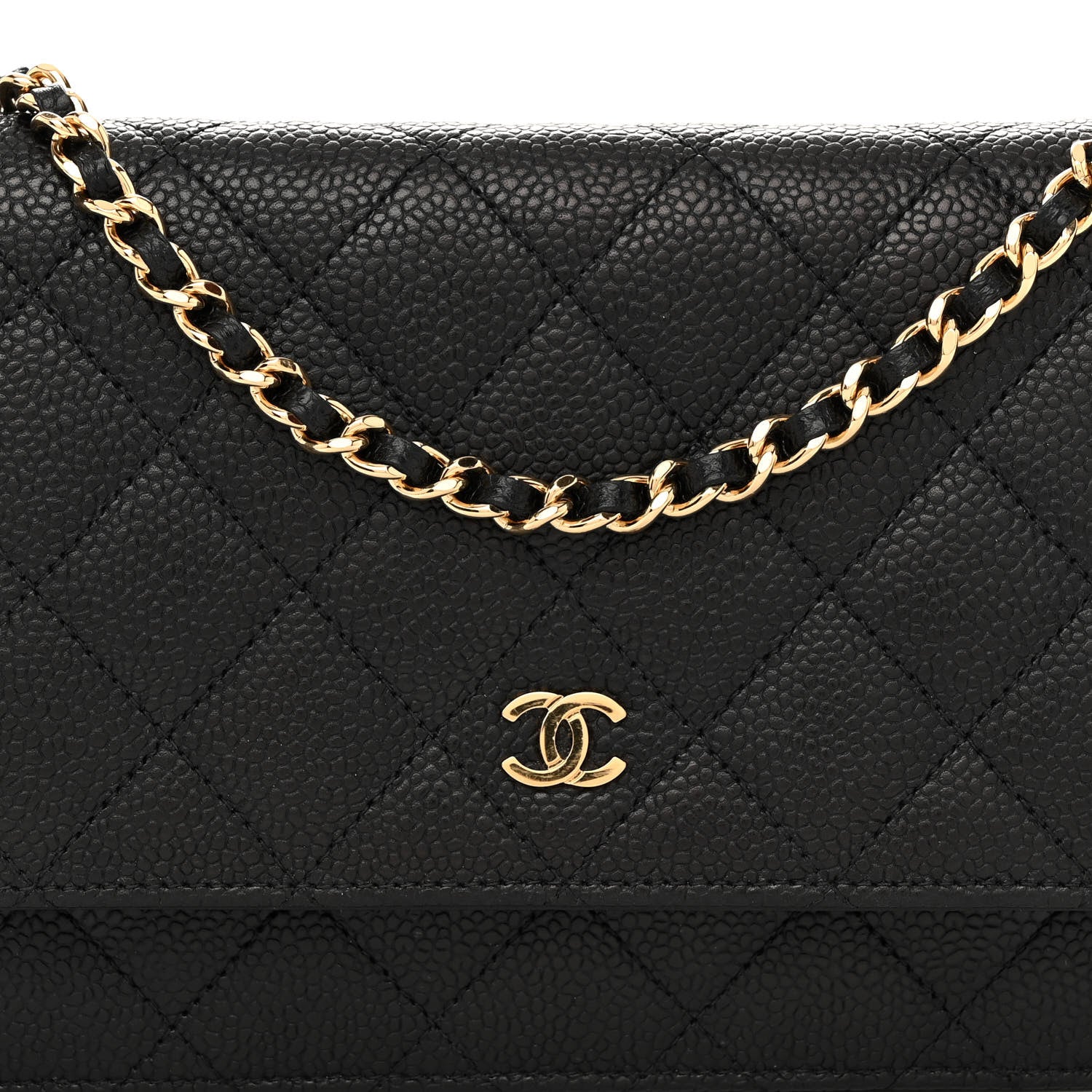 Chanel Caviar Quilted Wallet on Chain WOC Black 7 of 9