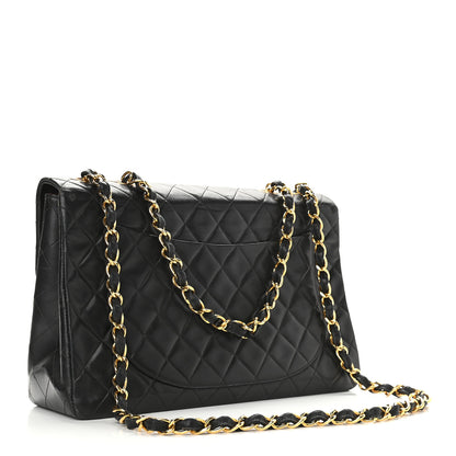 Chanel Lambskin Quilted XL Jumbo Single Flap Black 3 of 9